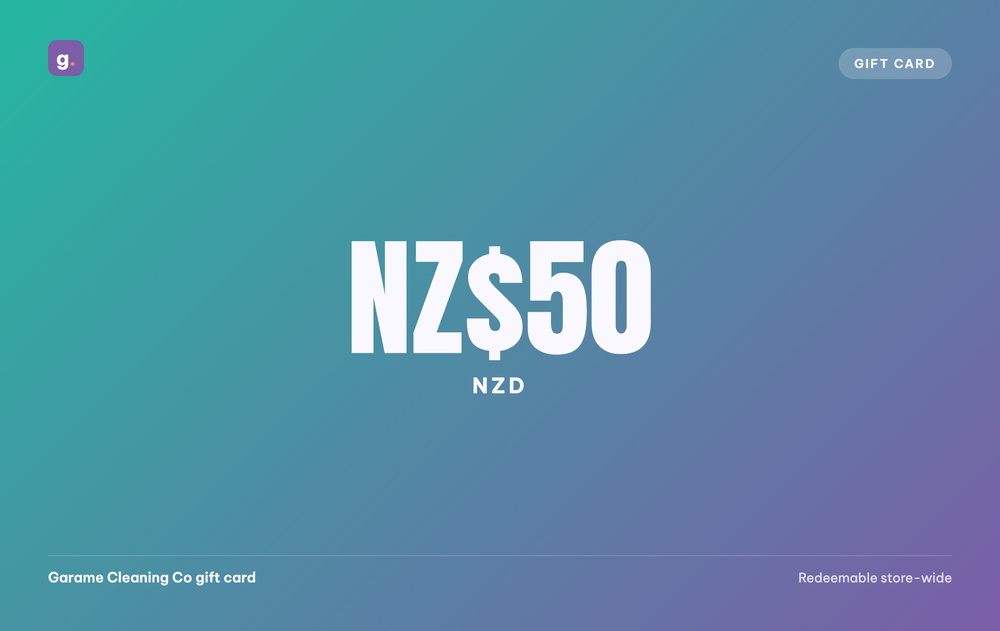 Garame Cleaning Co gift card, NZ$50 NZD