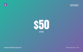Garame Cleaning Co gift card, $50 USD