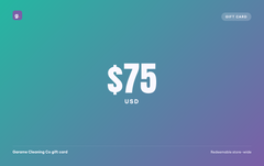 Garame Cleaning Co gift card, $75 USD
