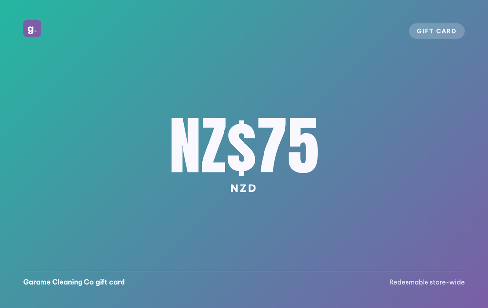 Garame Cleaning Co gift card, NZ$75 NZD
